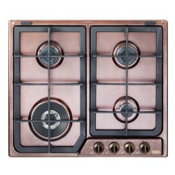 DeLonghi ROF 46 PRO - Piano Cottura a Gas, 4 Fornello(i), 58 cm, Rame 