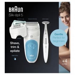 Braun Silk-épil 5 Wet&Dry Silk-épil 5 5-810, Epilatore Elettrico Donna Per Un’Epilazione Delicata