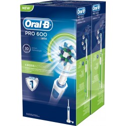 Oral-B Pro 600 Cross Action - Spazzolini Elettrici, Bipacco