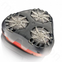 Remington R3000 rasoio elettrico Rotazione Trimmer Nero, Rosso