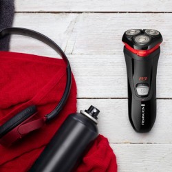 Remington R3000 rasoio elettrico Rotazione Trimmer Nero, Rosso
