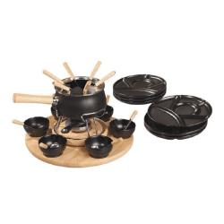 EVA SERVIZIO FONDUTA SMALTO NERO OPACO 31PZ EVA