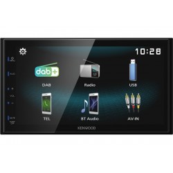 Kenwood DMX125DAB Ricevitore multimediale per auto Nero 84 W Bluetooth