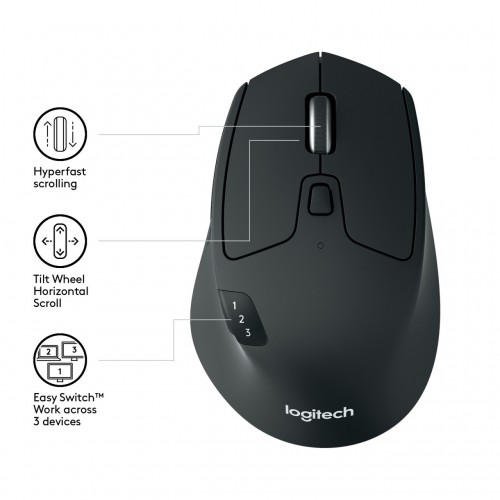 Logitech M720 mouse Wireless a RF + Bluetooth...