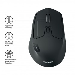 Logitech M720 mouse Wireless a RF + Bluetooth Ottico 1000 DPI Mano destra