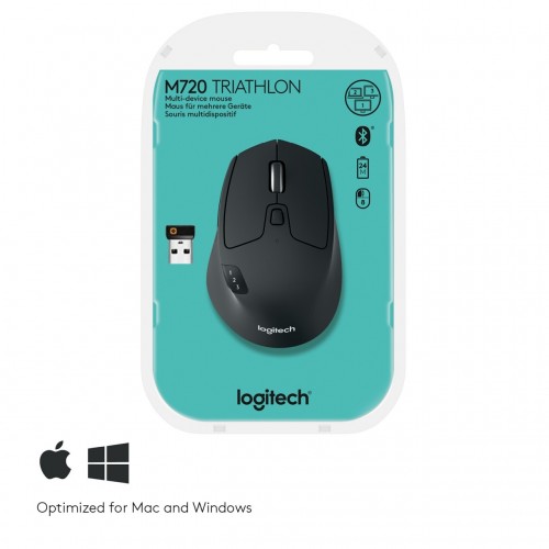 Logitech M720 mouse Wireless a RF + Bluetooth...