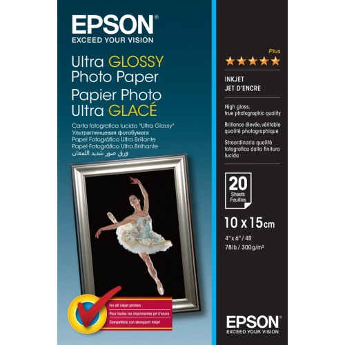 Epson Ultra Glossy Photo Paper - 10x15cm - 20...