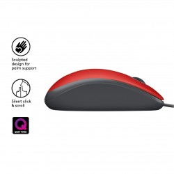 Logitech M110 mouse USB tipo A Ottico 1000 DPI Ambidestro