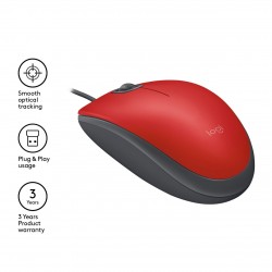 Logitech M110 mouse USB tipo A Ottico 1000 DPI Ambidestro