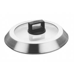 Coperchio serie LOGIC in acciaio inox e vetro infrangibile, 20 cm