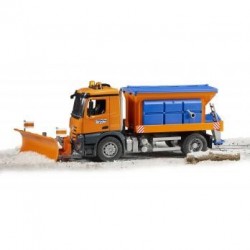 Bruder 03685 - Mercedes-Benz Arocs, Veicolo Spargisale e Spazzaneve