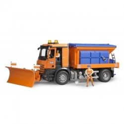 Bruder 03685 - Mercedes-Benz Arocs, Veicolo Spargisale e Spazzaneve