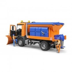Bruder 03685 - Mercedes-Benz Arocs, Veicolo Spargisale e Spazzaneve