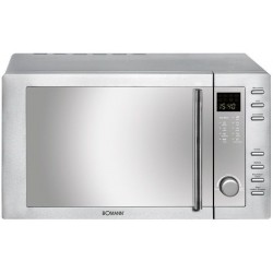 Bomann MWG 2281 H CB - Microonde con Grill, 23 Litri, 800 W, Acciaio Inossidabile