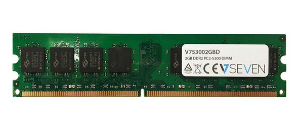 V7 2GB DDR2 PC2-5300 667Mhz DIMM Desktop Módulo de memoria - V753002GBD