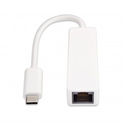 V7 Adattatore USB-C (m) a Ethernet (f) bianco