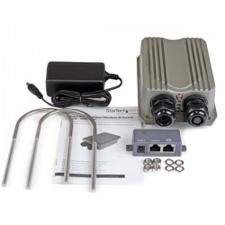 StarTech.com Punto di Accesso WiFi Wireless Access Point WiFi per esterno 802.11 b/g/n da 300 Mbps con 2T2R da 2.4Ghz - POE