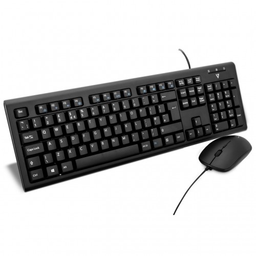 V7 Set tastiera e mouse con cavo USB e...