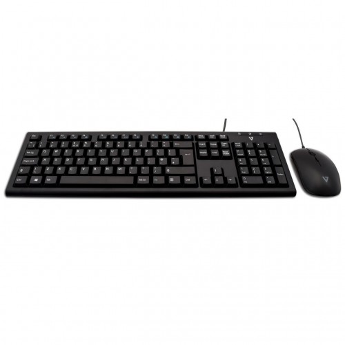 V7 Set tastiera e mouse con cavo USB e...