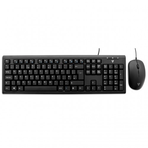 V7 Set tastiera e mouse con cavo USB e...
