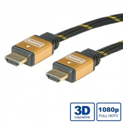 ROLINE 11.04.5510 cavo HDMI 20 m HDMI tipo A (Standard) Nero, Oro