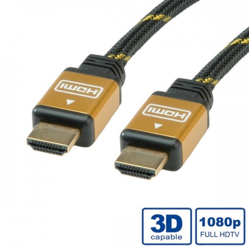 ROLINE GOLD HDMI High Speed Cable + Ethernet,...