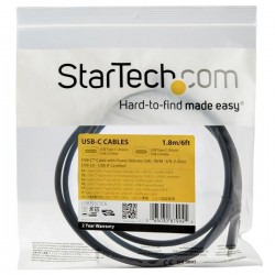 StarTech.com Cavo USB-C a USB-C con Power Delivery PD 5A - M/M - USB3.0 (5Gbps) - Conforme USB-IF da 1.8m