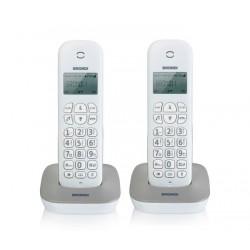 Brondi Gala Twin Telefono DECT Grigio, Bianco Identificatore di chiamata