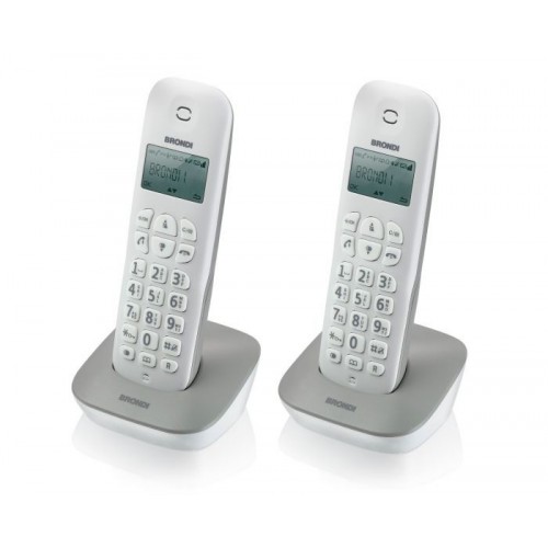 Brondi Gala Twin Telefono DECT Grigio, Bianco...