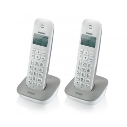 Brondi Gala Twin Telefono DECT Grigio, Bianco Identificatore di chiamata