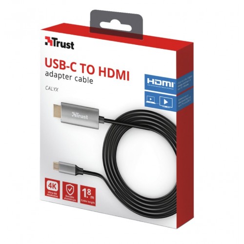 Trust Calyx USB-C HDMI Nero, Metallico