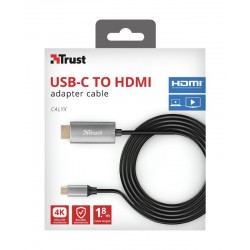 Trust Calyx USB-C HDMI Nero, Metallico