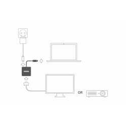 Sitecom CN-374 cavo di interfaccia e adattatore USB-C VGA, USB-C Grigio