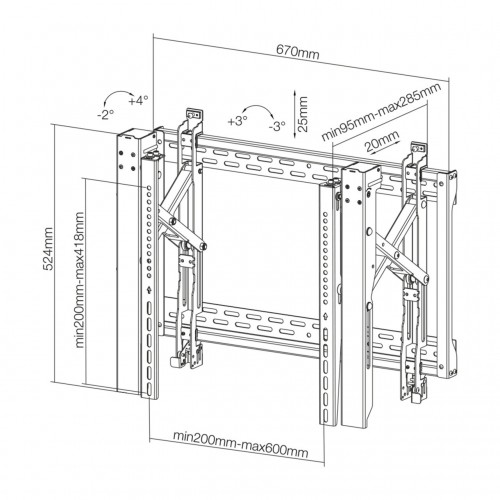 Newstar Supporto a parete per TV
