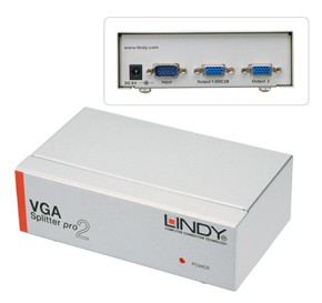 Lindy 2 Port VGA Splitter Pro 2x VGA