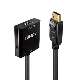 Lindy 41068 cavo di interfaccia e adattatore DisplayPort 1.2 HDMI 2.0 Nero