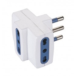 Poly Pool PP0452 adattatore per presa di corrente Tipo L (IT) Universale Blu, Bianco