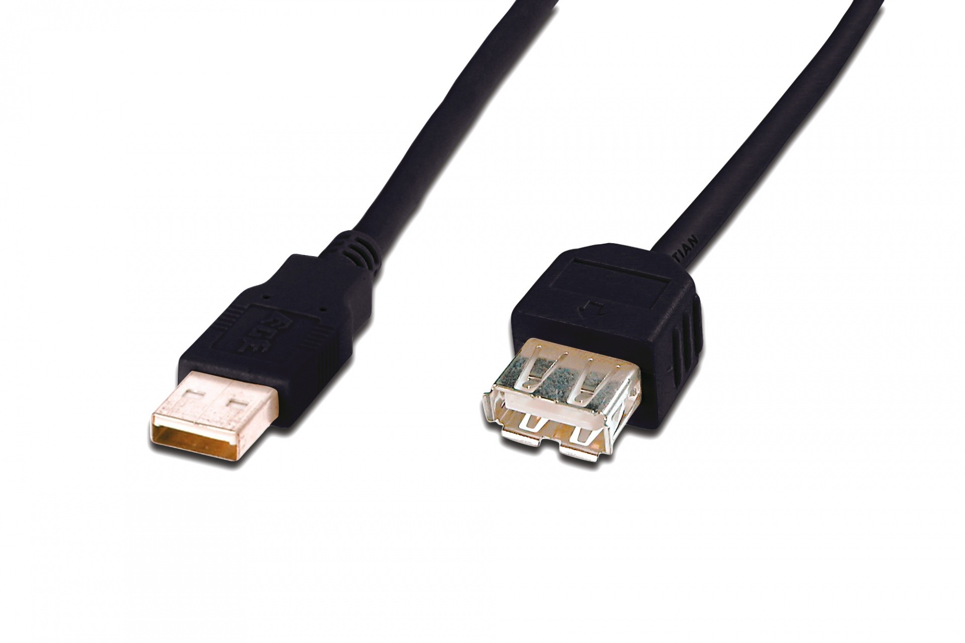 Digitus DK-300202-018-S cavo USB 1,8 m 2.0 USB A Nero