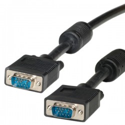 ROLINE HQ VGA Cable + Ferrite, HD15, M/M 20 m cavo VGA