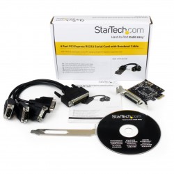 StarTech.com Scheda PCI Express seriale a 4 porte RS-232 con cavo di ripartizione