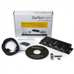 StarTech.com Hub adattatore seriale USB a DB9 RS232 4 porte – Guide DIN industriali DIN e montabile a parete
