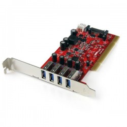 StarTech.com Scheda Pci con 4 porte USB 3.0 SuperSpeed con alimentazione SATA/SP4