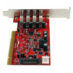 StarTech.com Scheda Pci con 4 porte USB 3.0 SuperSpeed con alimentazione SATA/SP4