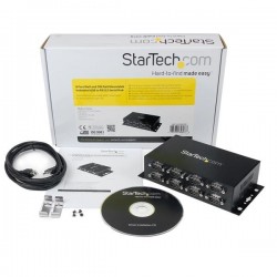 StarTech.com Hub adattatore USB a DB9 RS232 seriale 8 porte – Guide DIN industriali DIN e montabile a parete