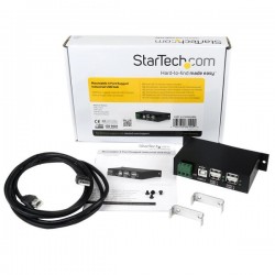 StarTech.com HUB USB 2.0 Industriale in metallo a 4 porte con protezione da sovracorrenti - montabile