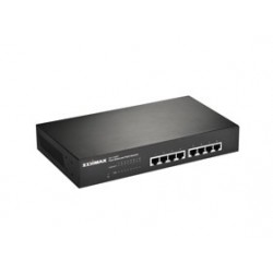 Edimax ES-1008P switch di rete Fast Ethernet (10/100) Nero Supporto Power over Ethernet (PoE)