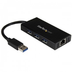 StarTech.com Hub Portatile USB 3.0 con Adattatore NIC Ethernet Gigabit Gbe in alluminio con cavo - UASP