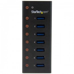 StarTech.com HUB USB 3.0 a 7 porte con case metallico - Perno e concentratore USB 3.0 desktop/montabile a parete