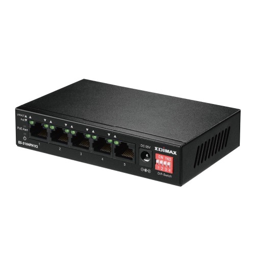 Edimax ES-5104PH V2 switch di rete Fast...