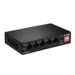 Edimax ES-5104PH V2 switch di rete Fast Ethernet (10/100) Nero Supporto Power over Ethernet (PoE)